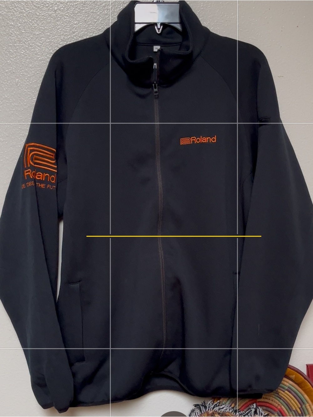 Roland Black Jacket with Orange Logo